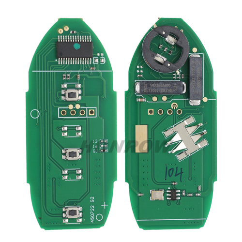 For Nissan 2014 new X-Trail 3 button remote key with 433.92mhz 7945 chip S180144104