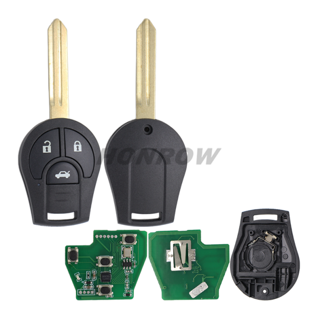For Nissan 3 button remote key copy with 433mhz ID46 chip