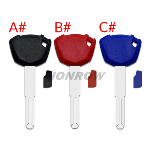 For KAWASAKI motorcycle key blank with left key blade ， please choose the color
