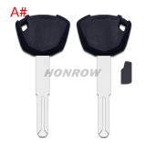 For KAWASAKI motorcycle key blank with left key blade ， please choose the color
