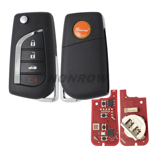 XHORSE XKTO12EN For Toyota Style 4 button Wire Universal Remote Key