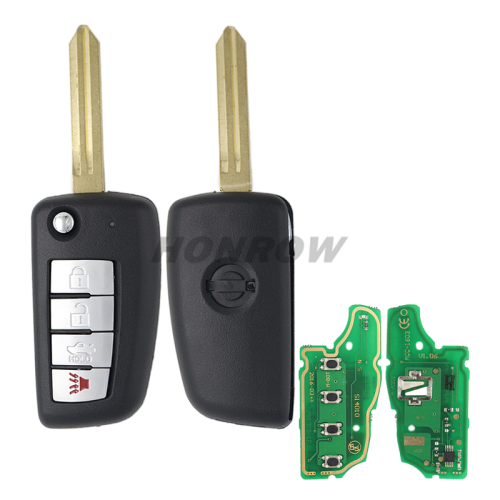 For Nis 4 button replace remote key with 315mhz FCCID is KBRASTU15