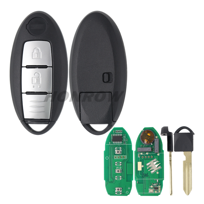 For Nissan Micra K13 March K13 Leaf Smart Remote Car Key Fob 2 Buttons with 315MHz PCF7952A / HITAG 2 / 46 CHIP TWB1J701  OE: 85E3-1HH0D