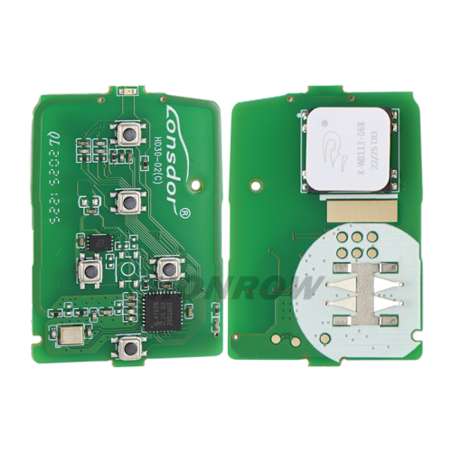 Lonsdor Honda HD30-06 4+1 button smart key Support ID46 ID47 ID4A chip,Frequency313.56/314.12/313.85/433.66/434.18/433.92 98% Coverage 2013-2025 50+ Models All Honda Keys CIVIC'ACCORD CR-V ODYSSEY HR-V.etc