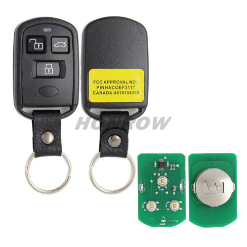For Hyundai Sonata 3 button remote key with 311mhz