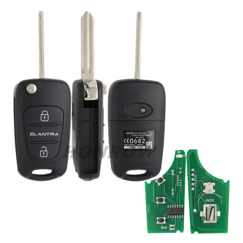For Hyundai new Elantra 3 button remote key with  433mhz