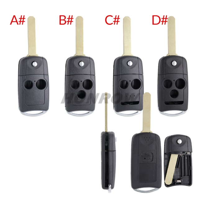 For Honda 2/2+1/3/3+1 button flip remote key blank