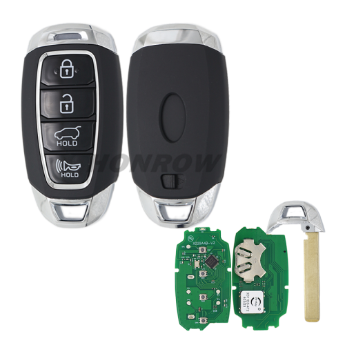For Hyundai 4 button Smart Key For Hyundai Santa Fe 2019-2020 433.92MHz FSK NCF29A1X / HITAG 3 / 47 CHIP FCC ID: TQ8-FOB-4F19  P/N: 95440-S2000