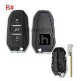 For Fiat 3 button remote key blank with HU83 blade,new back case  Please choose the button.