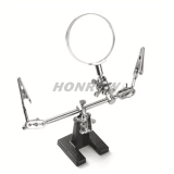 Adjustable Helping Hands with Magnifier Third Hand Tool for Jewelry Making Micro Soldering Electronics Repair Craft DIY