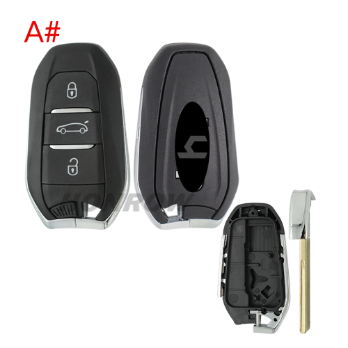 For Jeep 3 button remote key blank with HU83 blade Please choose the button.