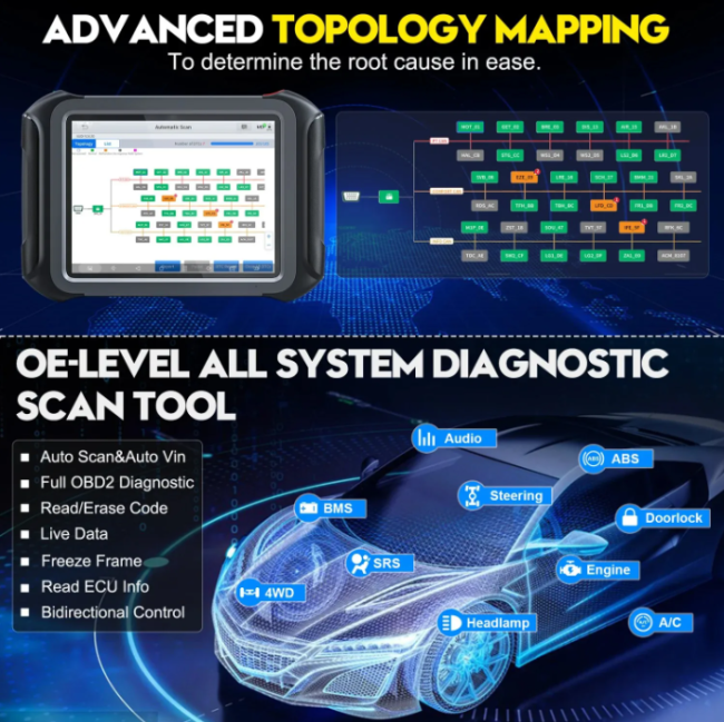 XTOOL X100 MAX Key Programmer All Key Lost All System Diagnostic Tools ECU Coding Topology Map DoIP CAN FD PK PAD3 With KC501