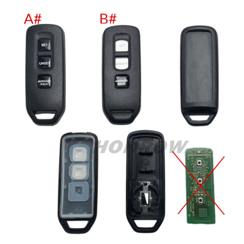 For Honda Motorcycle 3 button remote key blank without logo