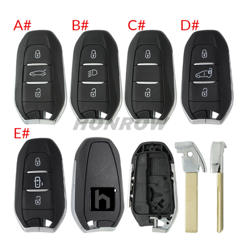 For Fiat 3 button remote key blank with HU83 blade,new back case  Please choose the button.
