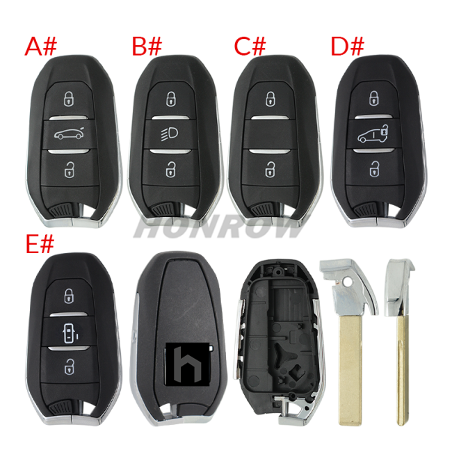 For Fiat 3 button remote key blank with HU83 blade,new back case  Please choose the button.