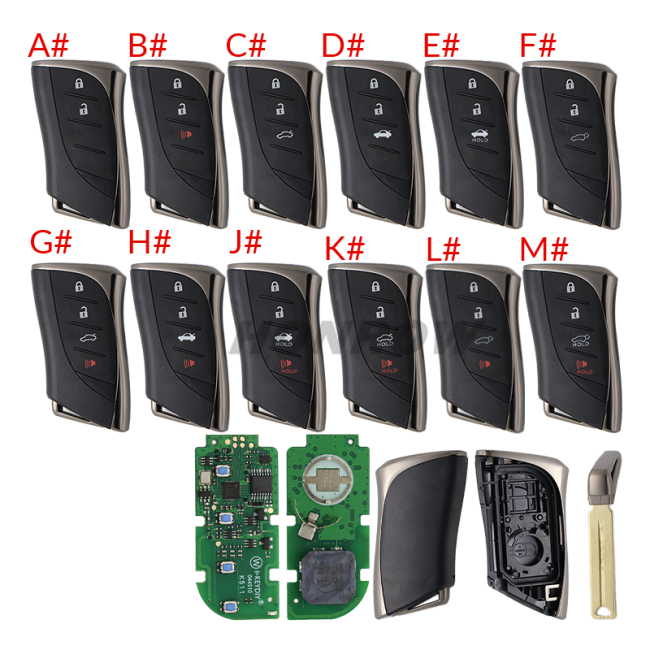 KEYDIY TIB02 with 8A 4D chip for KD-X2 KD MAX KDX4 Car Key Remote Fit More than 2000 Models