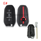 For Peugeot 3 button remote key blank with VA2 blade，new back case  Please choose the button.
