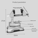Aluminum Mechanics Vise Bench Small Bench Vice Clamp 360 Degree Rotation Multi-Functional Table Vise With Suction Cup Base
