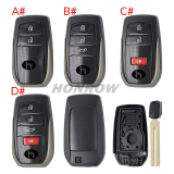 For Toyota 2/2+1/3/3+1 button remote key blank with back cover, please choose it