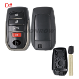 For Toyota 2/2+1/3/3+1 button remote key blank with back cover, please choose it
