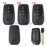 For Toyota Prius Yaris 2/3/4 button remote key shell