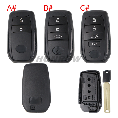 For Toyota Prius Yaris 2/3/4 button remote key shell