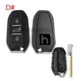 For Fiat 3 button remote key blank with HU83 blade,new back case  Please choose the button.