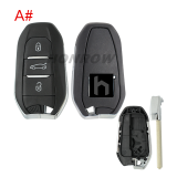 For Fiat 3 button remote key blank with VA2 blade，new back case  Please choose the button.
