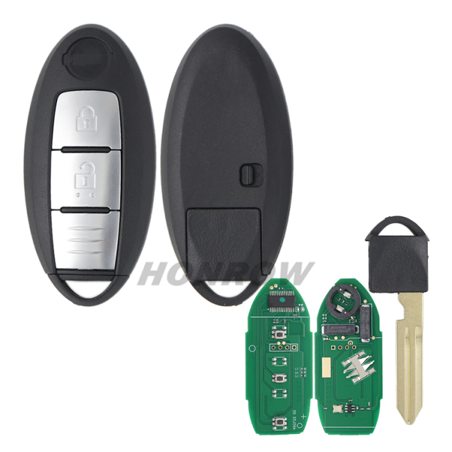 For Nissan X-Trail 2 button remote keyless key, with 434mhz,with hitag chip 7945mc chip S180144102