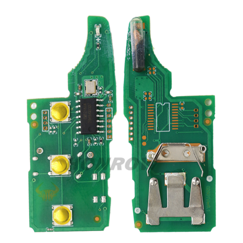 For VW Skoda 3 Button Flip Folding Remote Key 434MHZ ID48 Chip 3T0837202H for VW Skoda