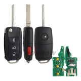 For VW 3+1 button remote key with 315mhz ID48 glass chip 5K0837202AE