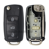 For VW Skoda 3 Button Flip Folding Remote Key 434MHZ ID48 Chip 3T0837202H for VW Skoda