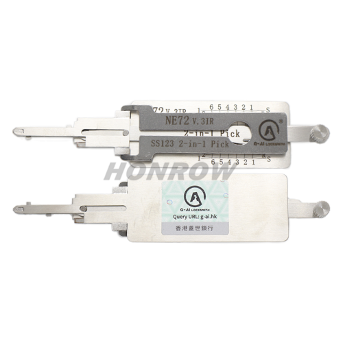 Lishi Tool NE72 V.3IR SS123 2 in 1 lock pick lishi style lock pick 2 in 1 tool for CISA
