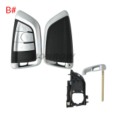 For BMW X5 3/3+1/4 button keyless remote key blank with Key Bade,please choose the key type/.