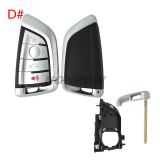 For BMW X5 3/3+1/4 button keyless remote key blank with Key Bade,please choose the key type/.