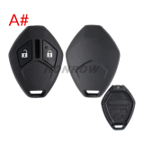 For Mitsubishi 2/2+1/3/3+1 button remote key blank without key blade
