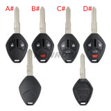 For Mitsubishi 2/2+1/3/3+1 button remote key blank with MIT8 left blade with light button (No Logo)