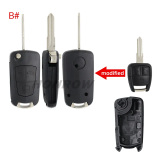 For Opel 3 button modified flip remote key blank