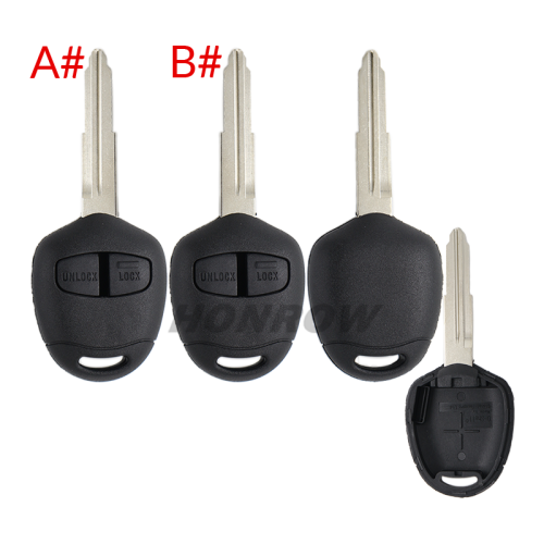 For high quality GTL Mitsubishi 2 button remote key blank with MIT11R /MIT8 blade enhanced version