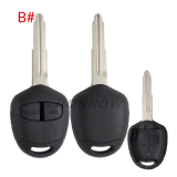 For high quality GTL Mitsubishi 2 button remote key blank with MIT11R /MIT8 blade enhanced version