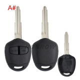For high quality GTL Mitsubishi 2 button remote key blank with MIT11R /MIT8 blade enhanced version