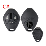 For Mitsubishi 2/2+1/3/3+1 button remote key blank without key blade