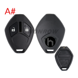 For Mitsubishi 2/2+1/3/3+1 button remote key blank without key blade