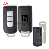 For Mitsubishi 2/2+1/3/3+1 button remote key blank with emergency key blade