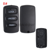 For Mitsubishi 2/3 button  remote key blank