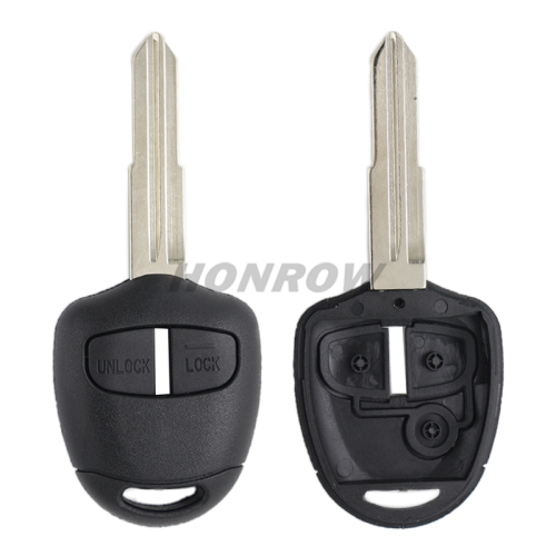 For Mitsubish 2 button remote key blank with Left/right Blade