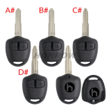 For Mitsubish 2 button remote key blank with Left/right Blade