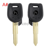 For Mitsubishi transponder Key shell with left/right blade