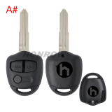 For Mitsubish 3 button remote key blank with Left/right Blade