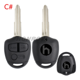 For Mitsubish 3 button remote key blank with Left/right Blade